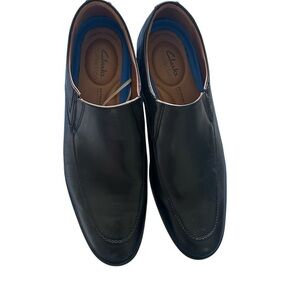Clarks Men's Dark Leather Slip-Ons
